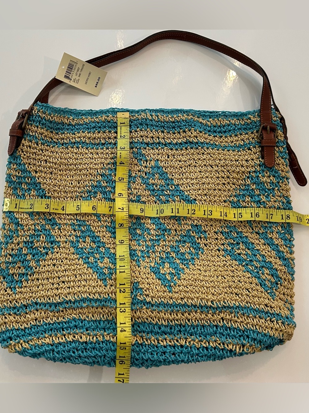 Lucky Brand Woven Summer Tote Bag NWT - Picture 3 of 8